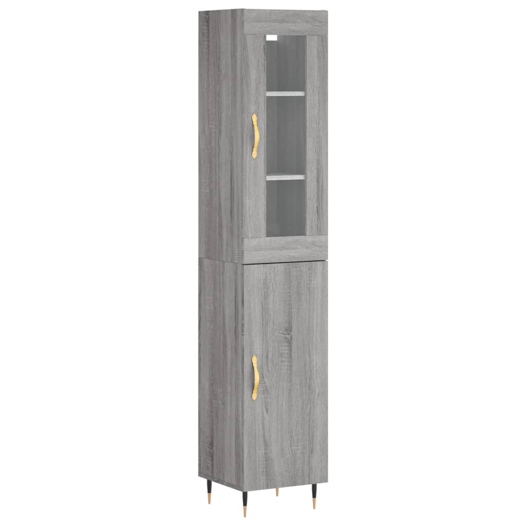 Μπουφές Sonoma Γκρι 34,5 x 34 x 180 εκ. από Επεξεργασμένο Ξύλο - Pakobazaar