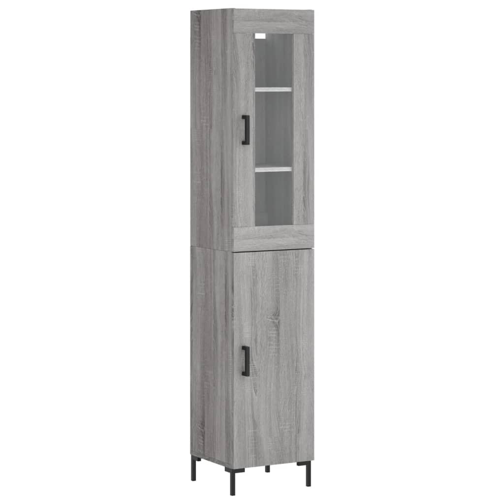 Μπουφές Sonoma Γκρι 34,5 x 34 x 180 εκ. από Επεξεργασμένο Ξύλο - Pakobazaar