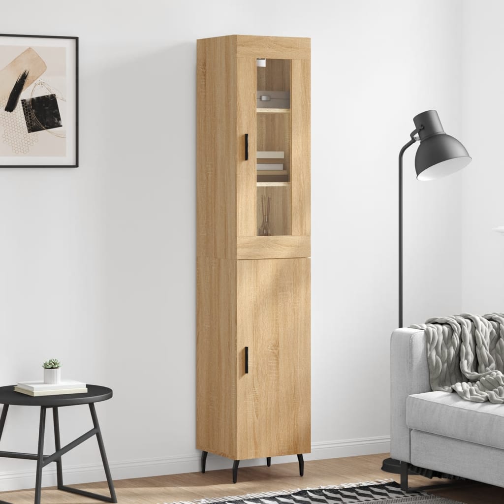 Μπουφές Sonoma δρυς 34,5 x 34 x 180 εκ. από Επεξεργασμένο Ξύλο - Pakobazaar