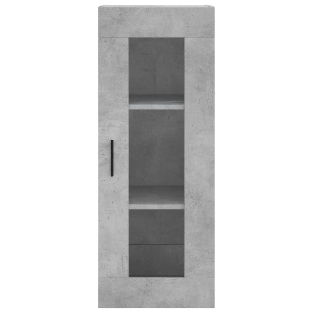 Ντουλάπι Γκρι Σκυροδέματος 34,5x34x180 εκ. Επεξεργασμένο Ξύλο