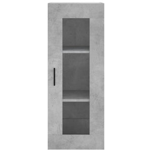 Ντουλάπι Γκρι Σκυροδέματος 34,5x34x180 εκ. Επεξεργασμένο Ξύλο