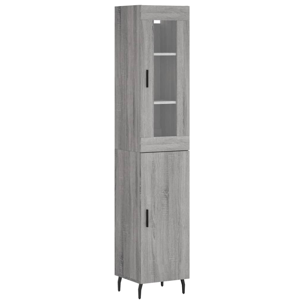 Μπουφές Sonoma Γκρι 34,5 x 34 x 180 εκ. από Επεξεργασμένο Ξύλο