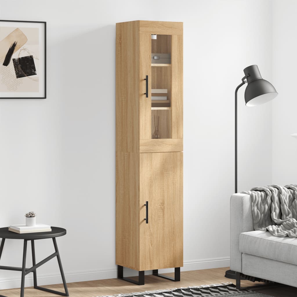 Μπουφές Sonoma δρυς 34,5 x 34 x 180 εκ. από Επεξεργασμένο Ξύλο
