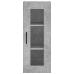 Ντουλάπι Γκρι Σκυροδέματος 34,5x34x180 εκ. Επεξεργασμένο Ξύλο