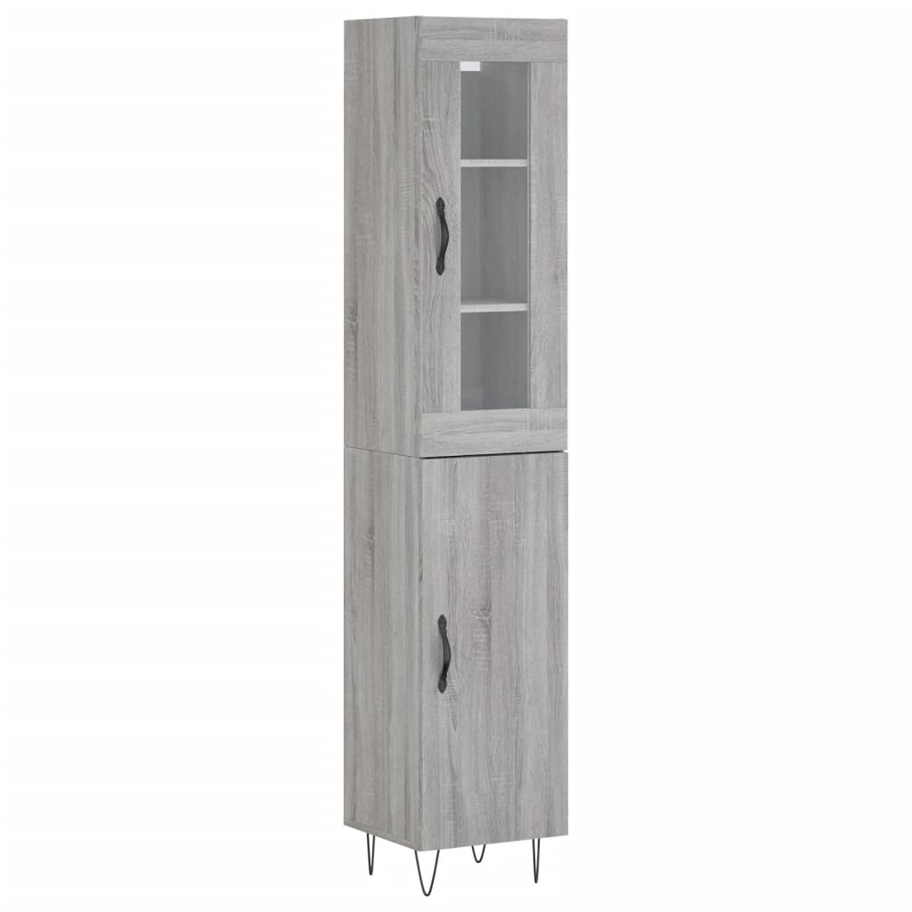 Μπουφές Sonoma Γκρι 34,5 x 34 x 180 εκ. από Επεξεργασμένο Ξύλο