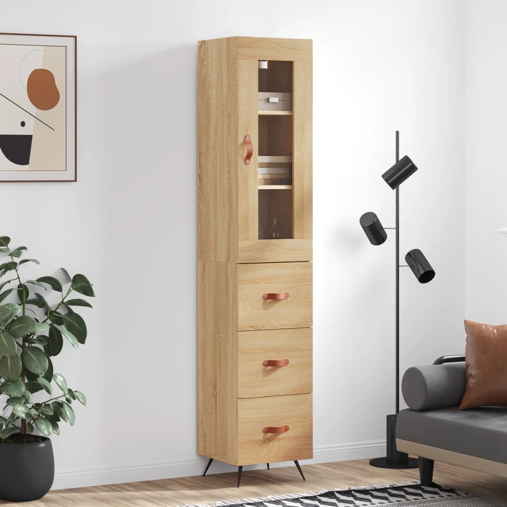 Μπουφές Sonoma δρυς 34,5 x 34 x 180 εκ. από Επεξεργασμένο Ξύλο
