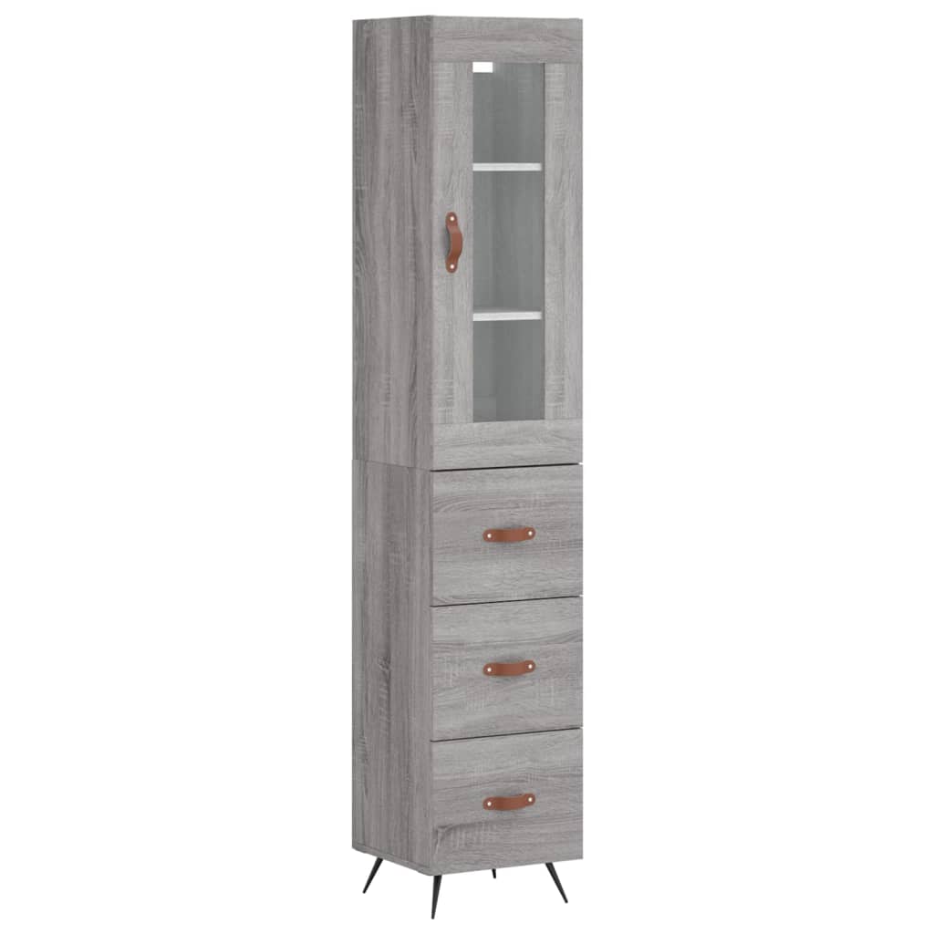 Μπουφές Sonoma Γκρι 34,5 x 34 x 180 εκ. από Επεξεργασμένο Ξύλο