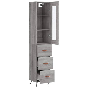 Μπουφές Sonoma Γκρι 34,5 x 34 x 180 εκ. από Επεξεργασμένο Ξύλο