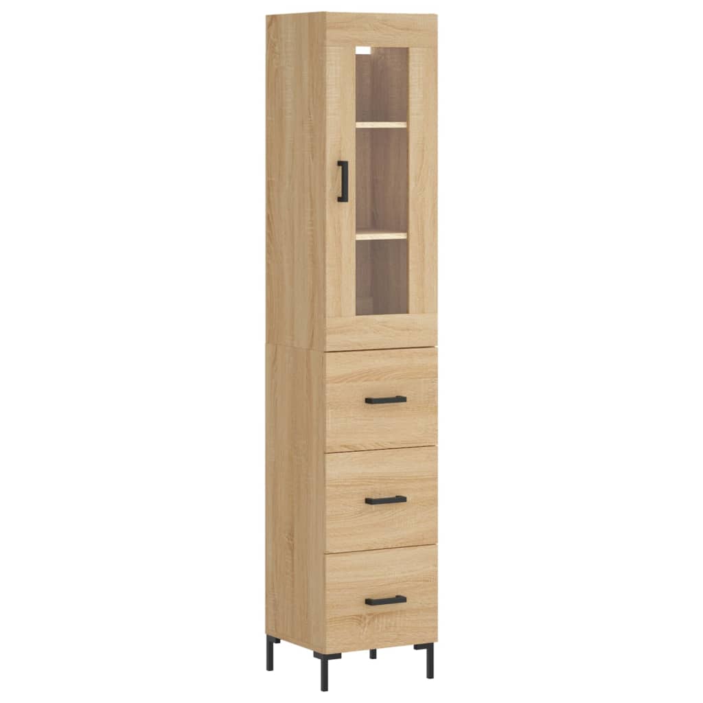 Μπουφές Sonoma δρυς 34,5 x 34 x 180 εκ. από Επεξεργασμένο Ξύλο