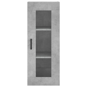 Ντουλάπι Γκρι Σκυροδέματος 34,5x34x180 εκ. Επεξεργασμένο Ξύλο