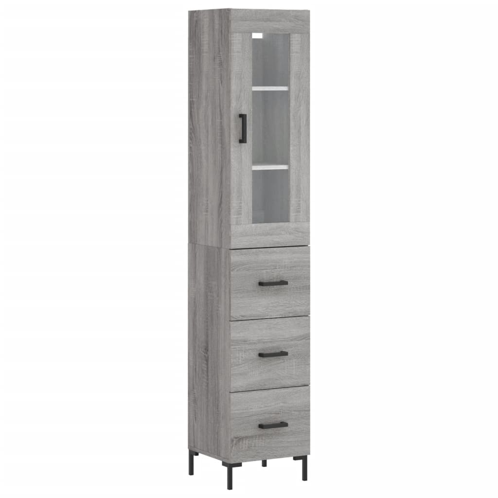 Μπουφές Sonoma Γκρι 34,5 x 34 x 180 εκ. από Επεξεργασμένο Ξύλο