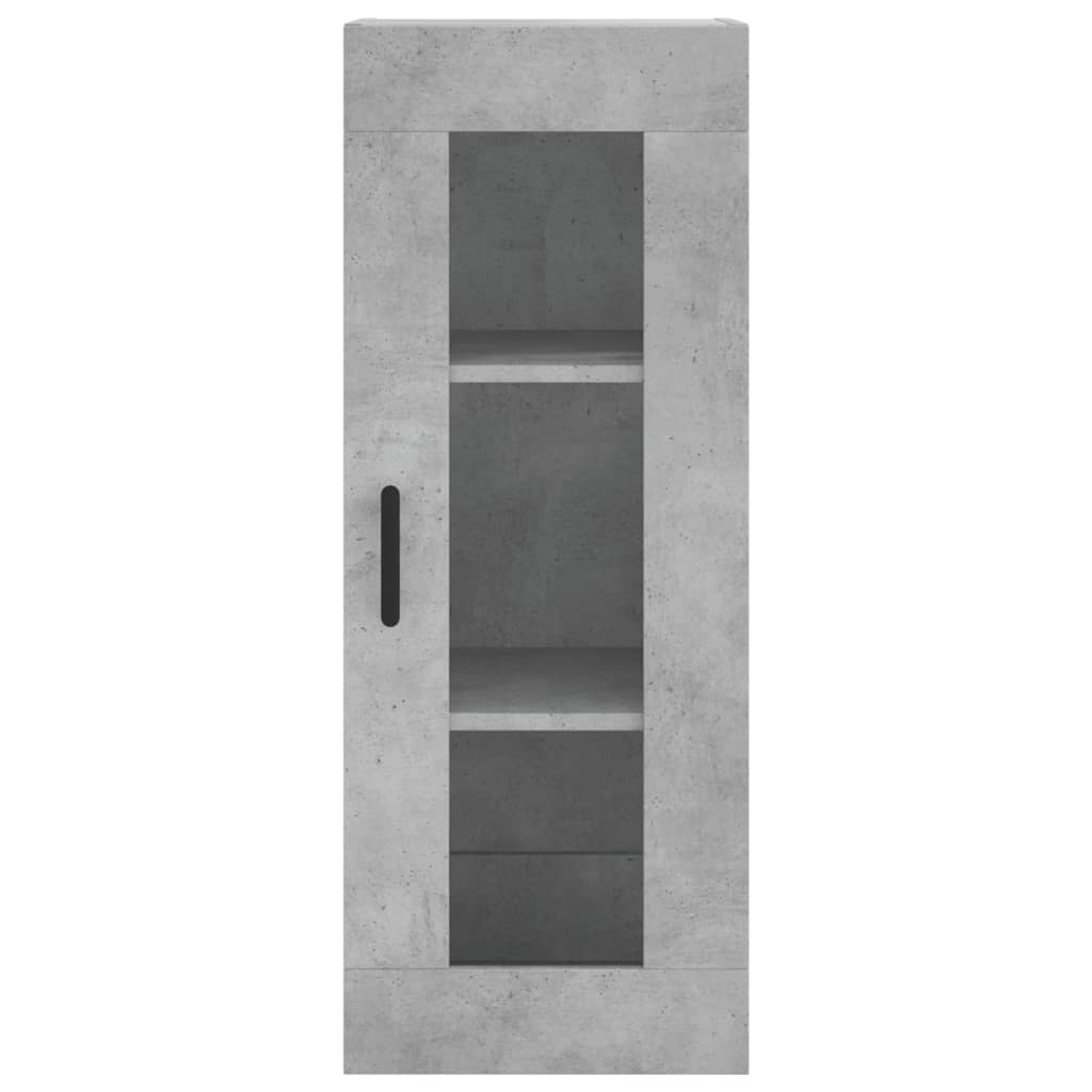 Ντουλάπι Γκρι Σκυροδέματος 34,5x34x180 εκ. Επεξεργασμένο Ξύλο