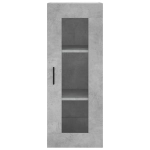 Ντουλάπι Γκρι Σκυροδέματος 34,5x34x180 εκ. Επεξεργασμένο Ξύλο