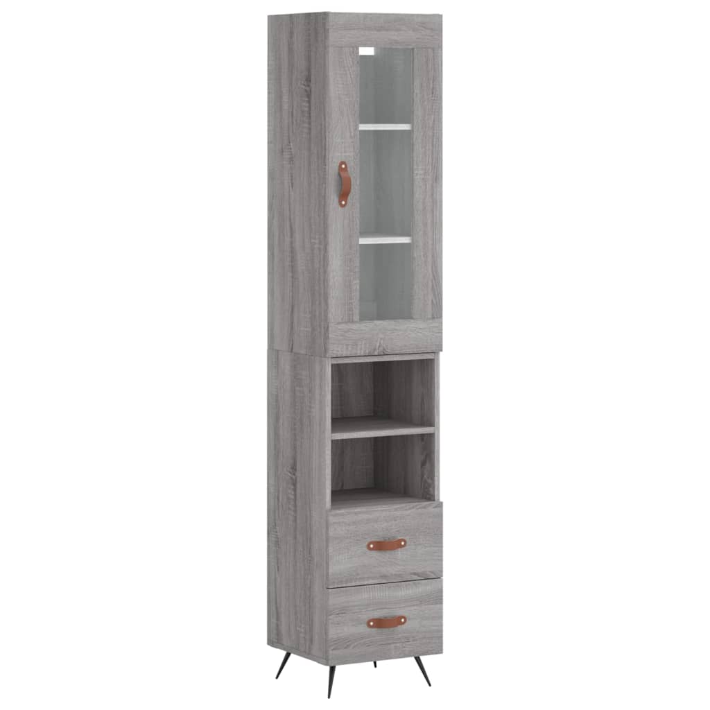 Μπουφές Sonoma Γκρι 34,5 x 34 x 180 εκ. από Επεξεργασμένο Ξύλο
