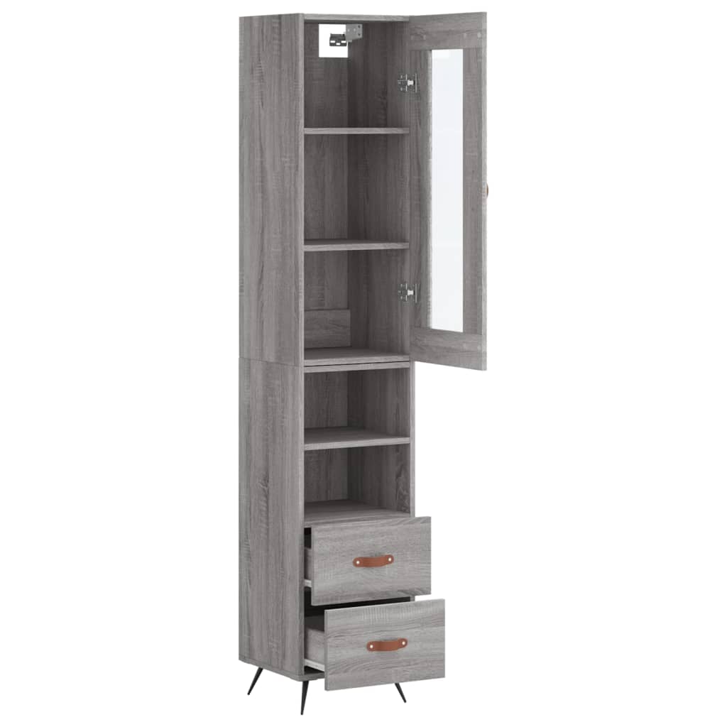 Μπουφές Sonoma Γκρι 34,5 x 34 x 180 εκ. από Επεξεργασμένο Ξύλο