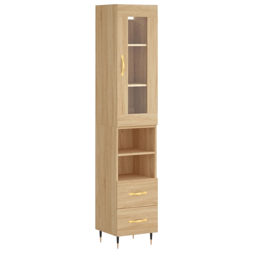 Μπουφές Sonoma δρυς 34,5 x 34 x 180 εκ. από Επεξεργασμένο Ξύλο