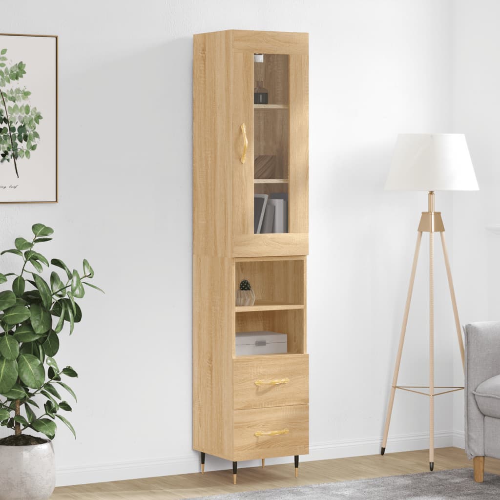 Μπουφές Sonoma δρυς 34,5 x 34 x 180 εκ. από Επεξεργασμένο Ξύλο
