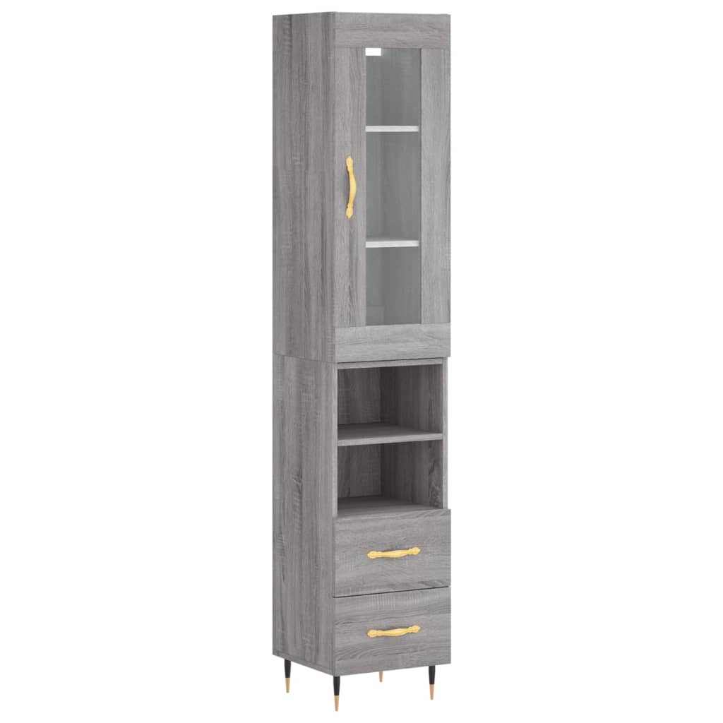 Μπουφές Sonoma Γκρι 34,5 x 34 x 180 εκ. από Επεξεργασμένο Ξύλο