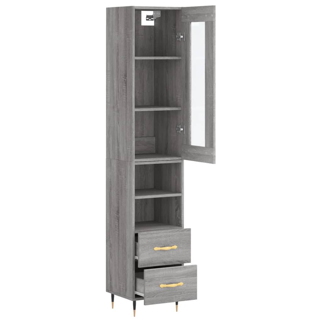 Μπουφές Sonoma Γκρι 34,5 x 34 x 180 εκ. από Επεξεργασμένο Ξύλο