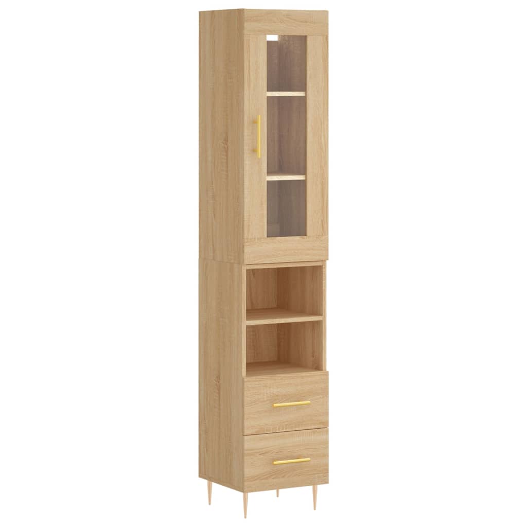 Μπουφές Sonoma δρυς 34,5 x 34 x 180 εκ. από Επεξεργασμένο Ξύλο