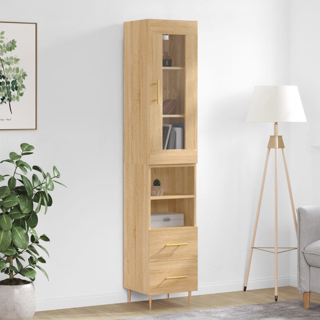Μπουφές Sonoma δρυς 34,5 x 34 x 180 εκ. από Επεξεργασμένο Ξύλο