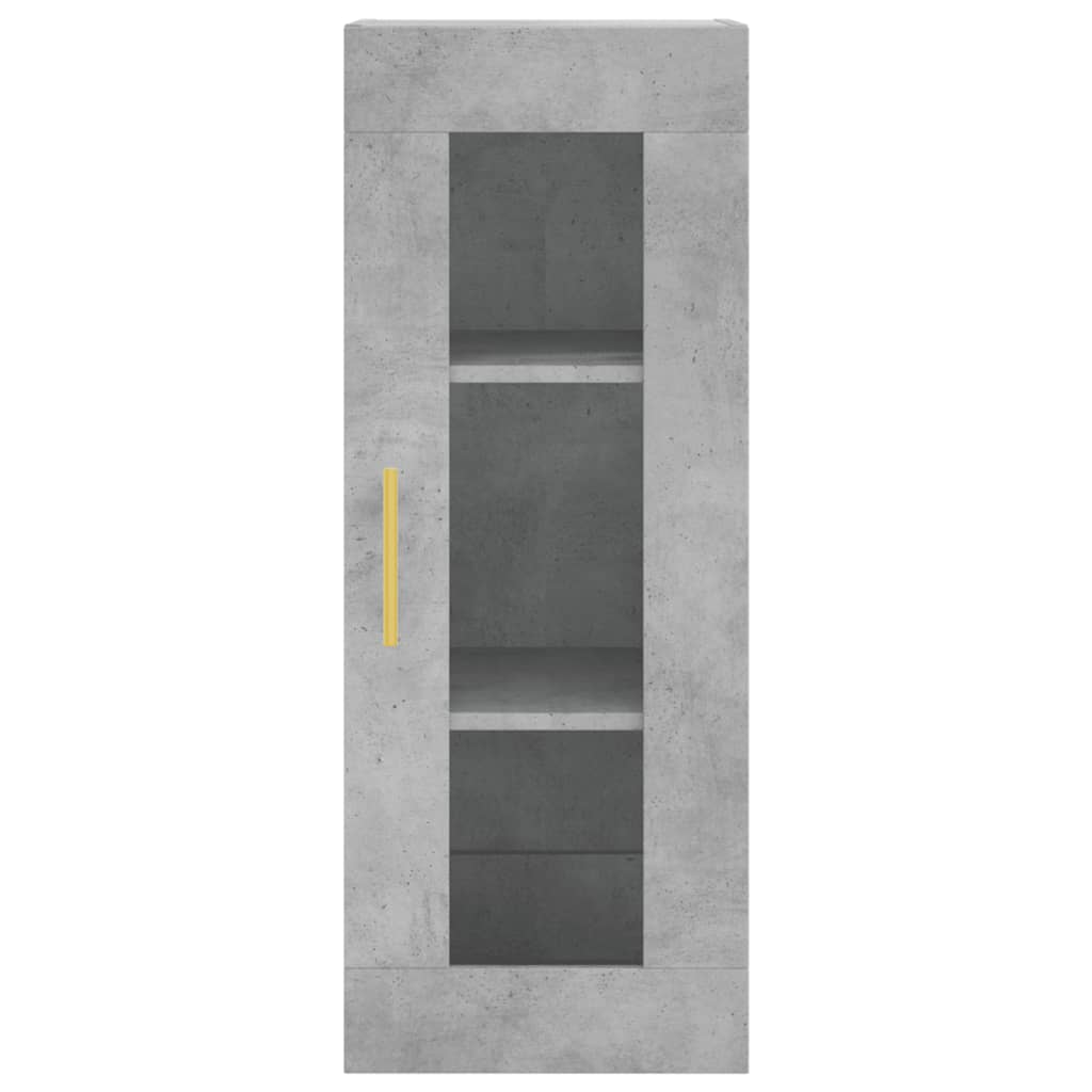 Ντουλάπι Γκρι Σκυροδέματος 34,5x34x180 εκ. Επεξεργασμένο Ξύλο - Pakobazaar