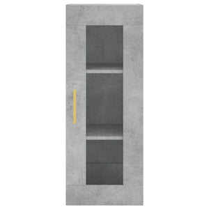 Ντουλάπι Γκρι Σκυροδέματος 34,5x34x180 εκ. Επεξεργασμένο Ξύλο - Pakobazaar