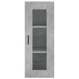 Ντουλάπι Γκρι Σκυροδέματος 34,5x34x180 εκ. Επεξεργασμένο Ξύλο