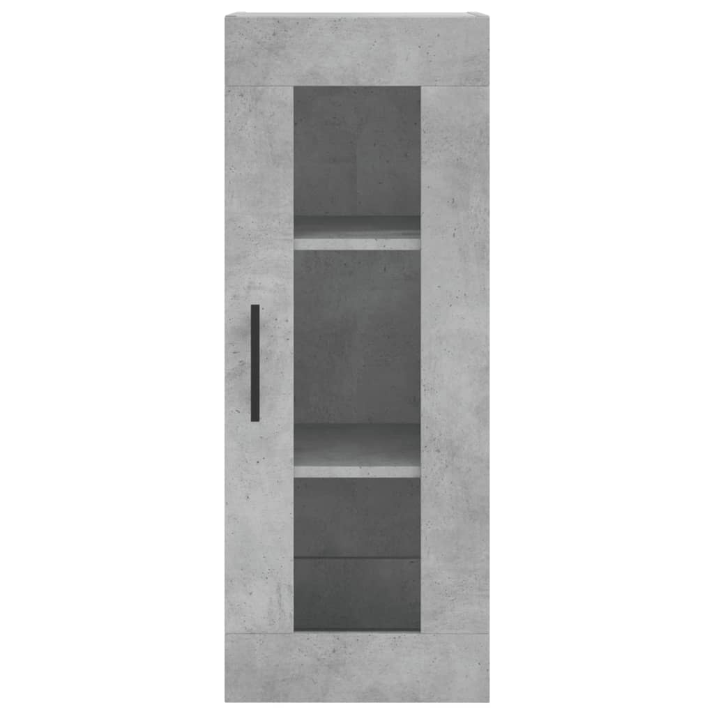Ντουλάπι Γκρι Σκυροδέματος 34,5x34x180 εκ. Επεξεργασμένο Ξύλο