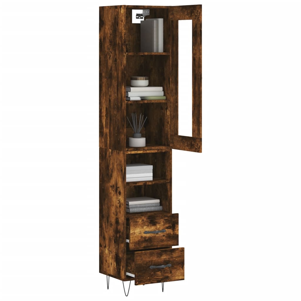Ντουλάπι Καπνιστή δρυς 34,5x34x180 εκ. από Επεξεργασμένο Ξύλο