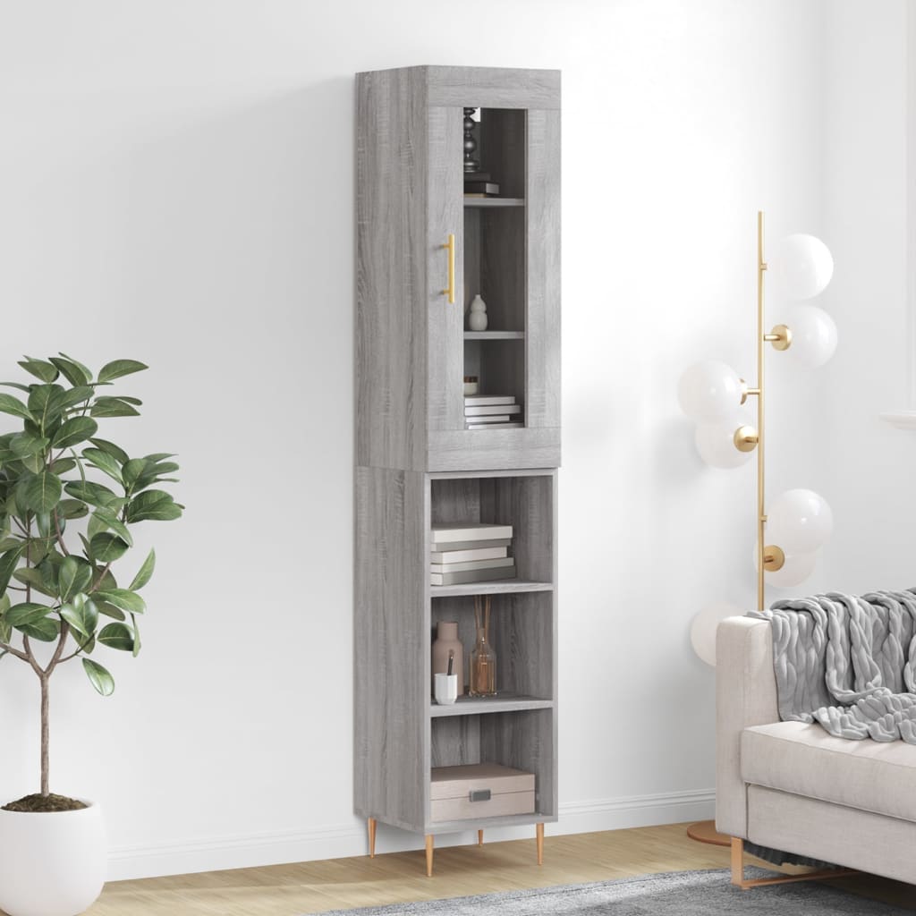 Μπουφές Sonoma Γκρι 34,5 x 34 x 180 εκ. από Επεξεργασμένο Ξύλο