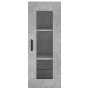 Ντουλάπι Γκρι Σκυροδέματος 34,5x34x180 εκ. Επεξεργασμένο Ξύλο