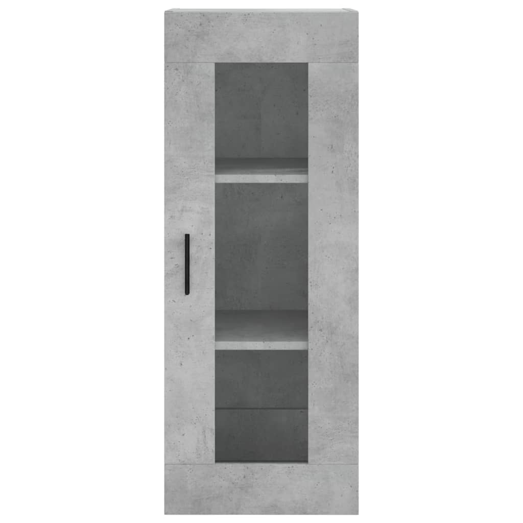 Ντουλάπι Γκρι Σκυροδέματος 34,5x34x180 εκ. Επεξεργασμένο Ξύλο