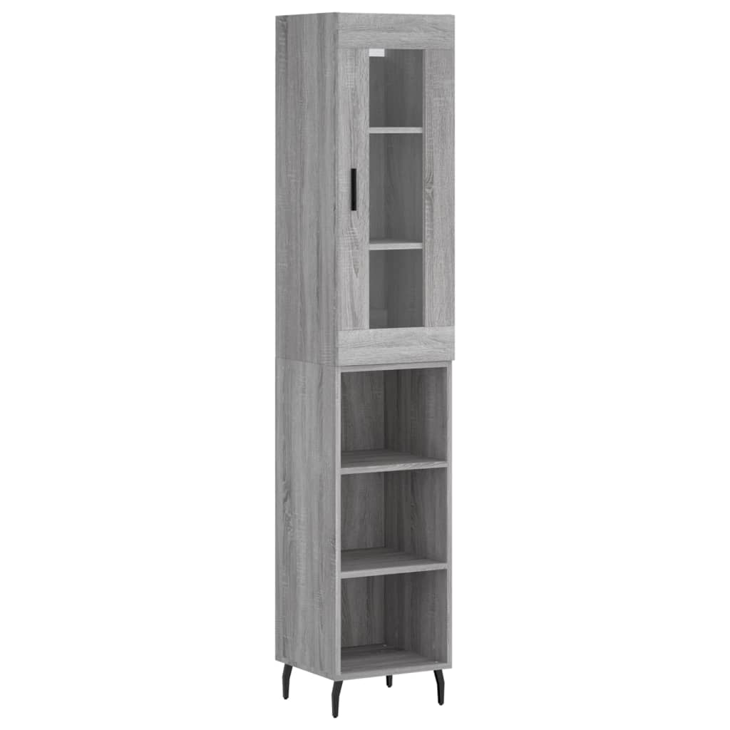 Μπουφές Sonoma Γκρι 34,5 x 34 x 180 εκ. από Επεξεργασμένο Ξύλο