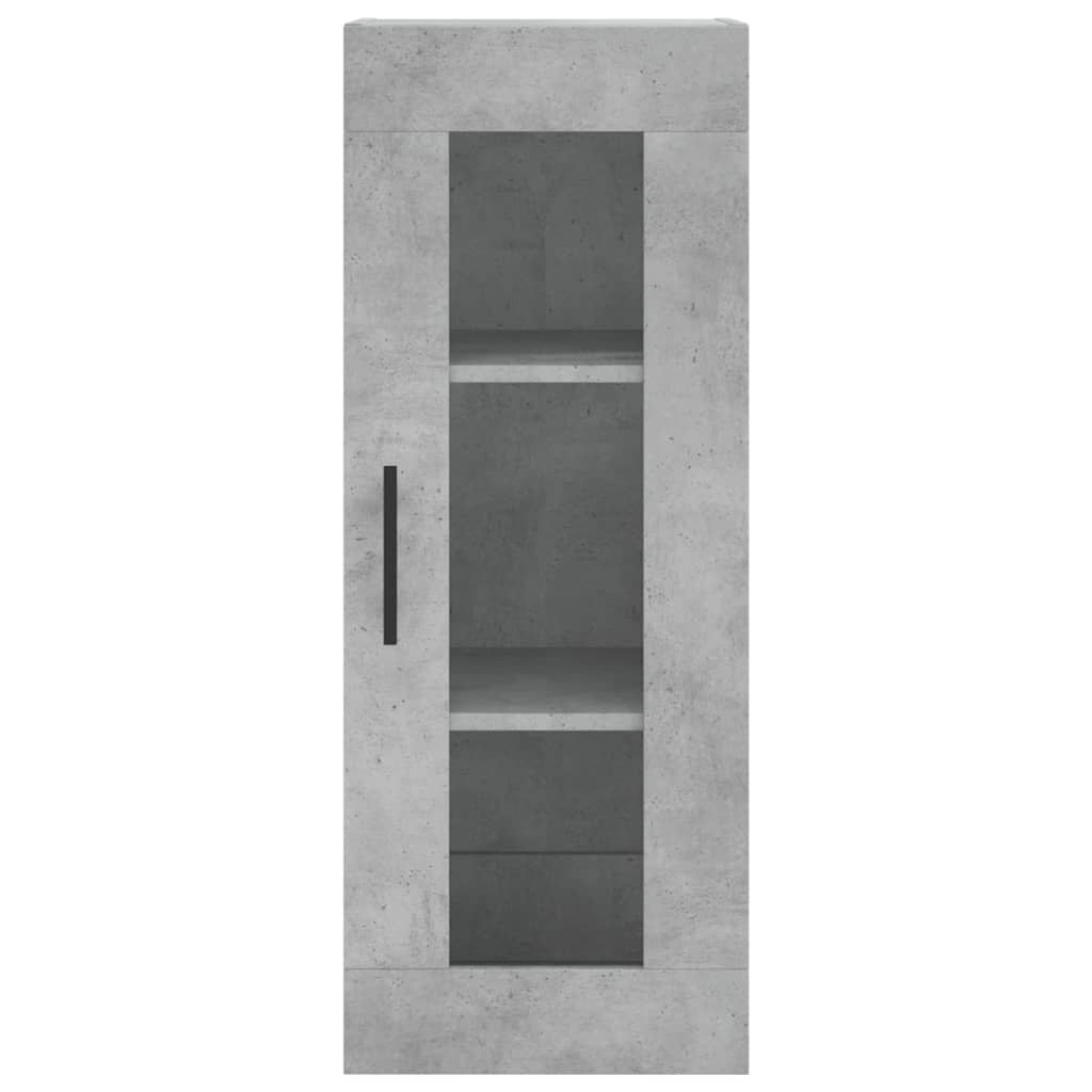 Ντουλάπι Γκρι Σκυροδέματος 34,5x34x180 εκ. Επεξεργασμένο Ξύλο
