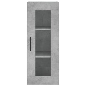 Ντουλάπι Γκρι Σκυροδέματος 34,5x34x180 εκ. Επεξεργασμένο Ξύλο