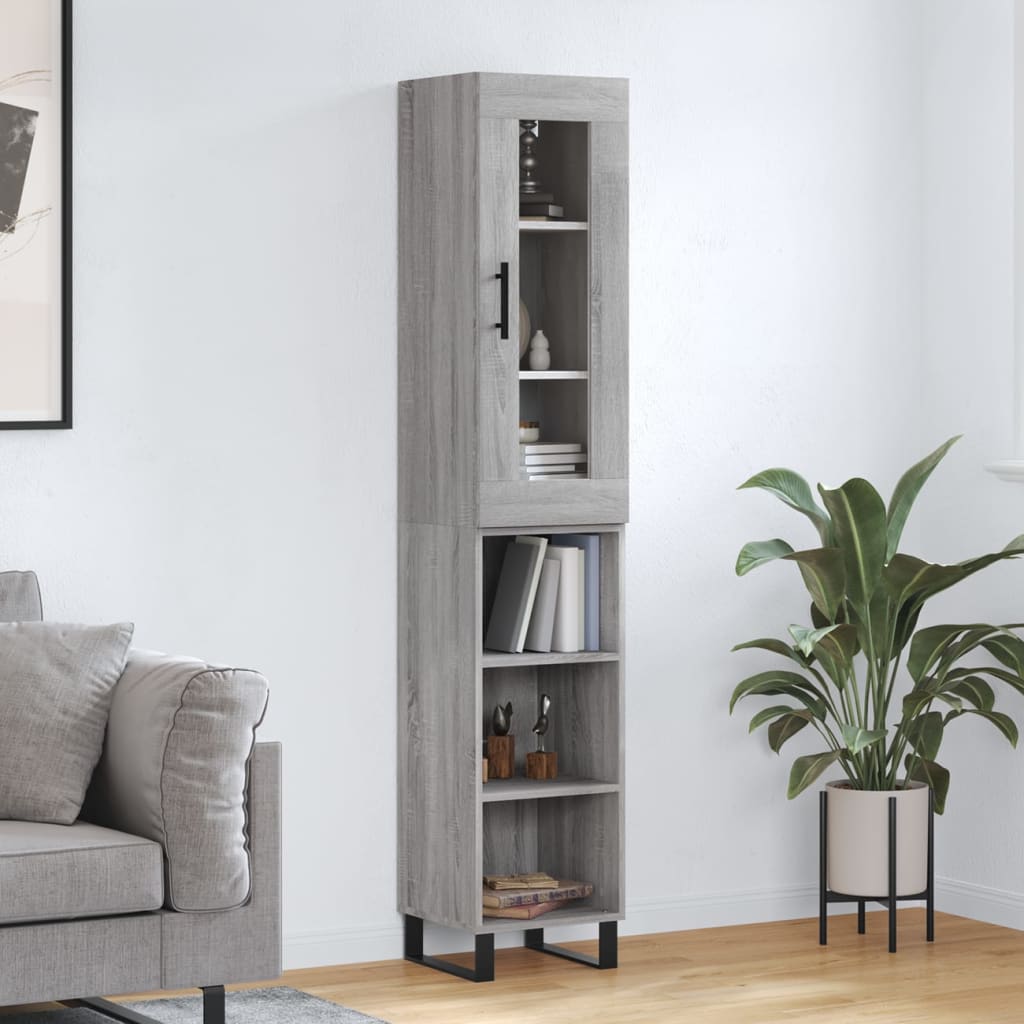 Μπουφές Sonoma Γκρι 34,5 x 34 x 180 εκ. από Επεξεργασμένο Ξύλο