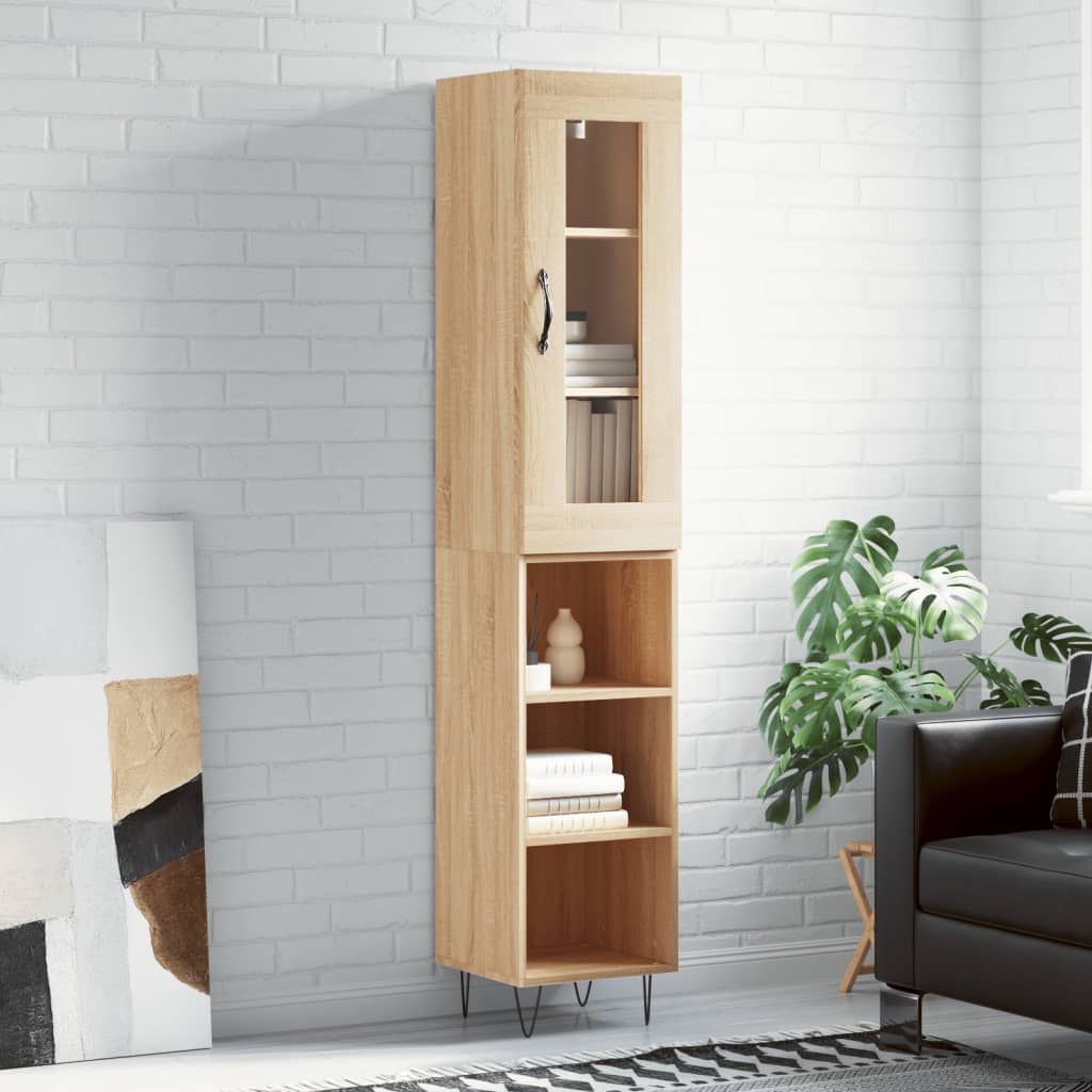Μπουφές Sonoma δρυς 34,5 x 34 x 180 εκ. από Επεξεργασμένο Ξύλο