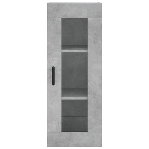 Ντουλάπι Γκρι Σκυροδέματος 34,5x34x180 εκ. Επεξεργασμένο Ξύλο