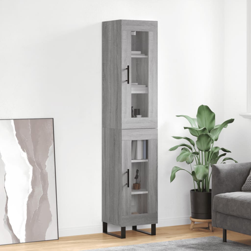 Μπουφές Sonoma Γκρι 34,5 x 34 x 180 εκ. από Επεξεργασμένο Ξύλο - Pakobazaar