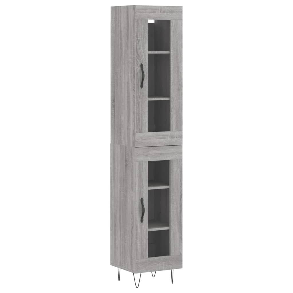 Μπουφές Sonoma Γκρι 34,5 x 34 x 180 εκ. από Επεξεργασμένο Ξύλο
