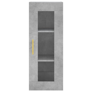 Ντουλάπι Γκρι Σκυροδέματος 34,5x34x180 εκ. Επεξεργασμένο Ξύλο
