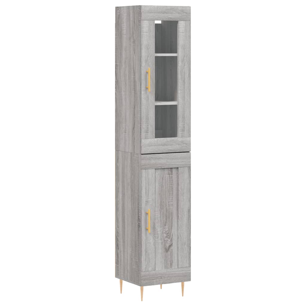 Μπουφές Sonoma Γκρι 34,5 x 34 x 180 εκ. από Επεξεργασμένο Ξύλο