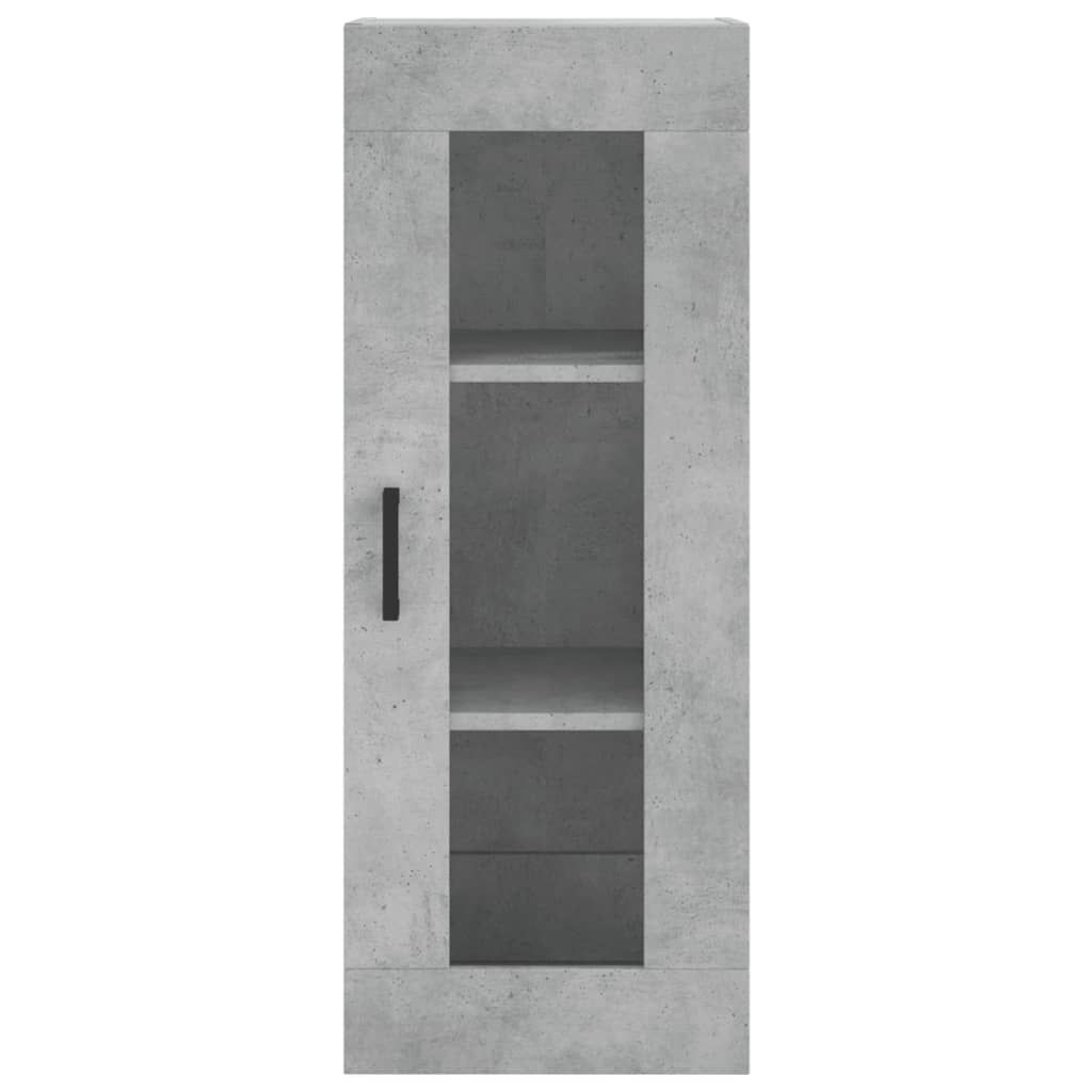 Ντουλάπι Γκρι Σκυροδέματος 34,5x34x180 εκ. Επεξεργασμένο Ξύλο