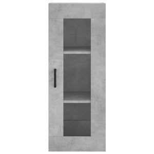 Ντουλάπι Γκρι Σκυροδέματος 34,5x34x180 εκ. Επεξεργασμένο Ξύλο
