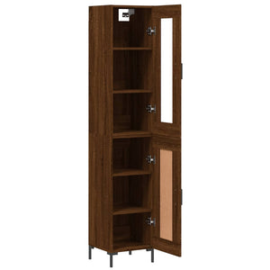 Ντουλάπι Καφέ Δρυς 34,5 x 34 x 180 εκ. από Επεξεργασμένο Ξύλο