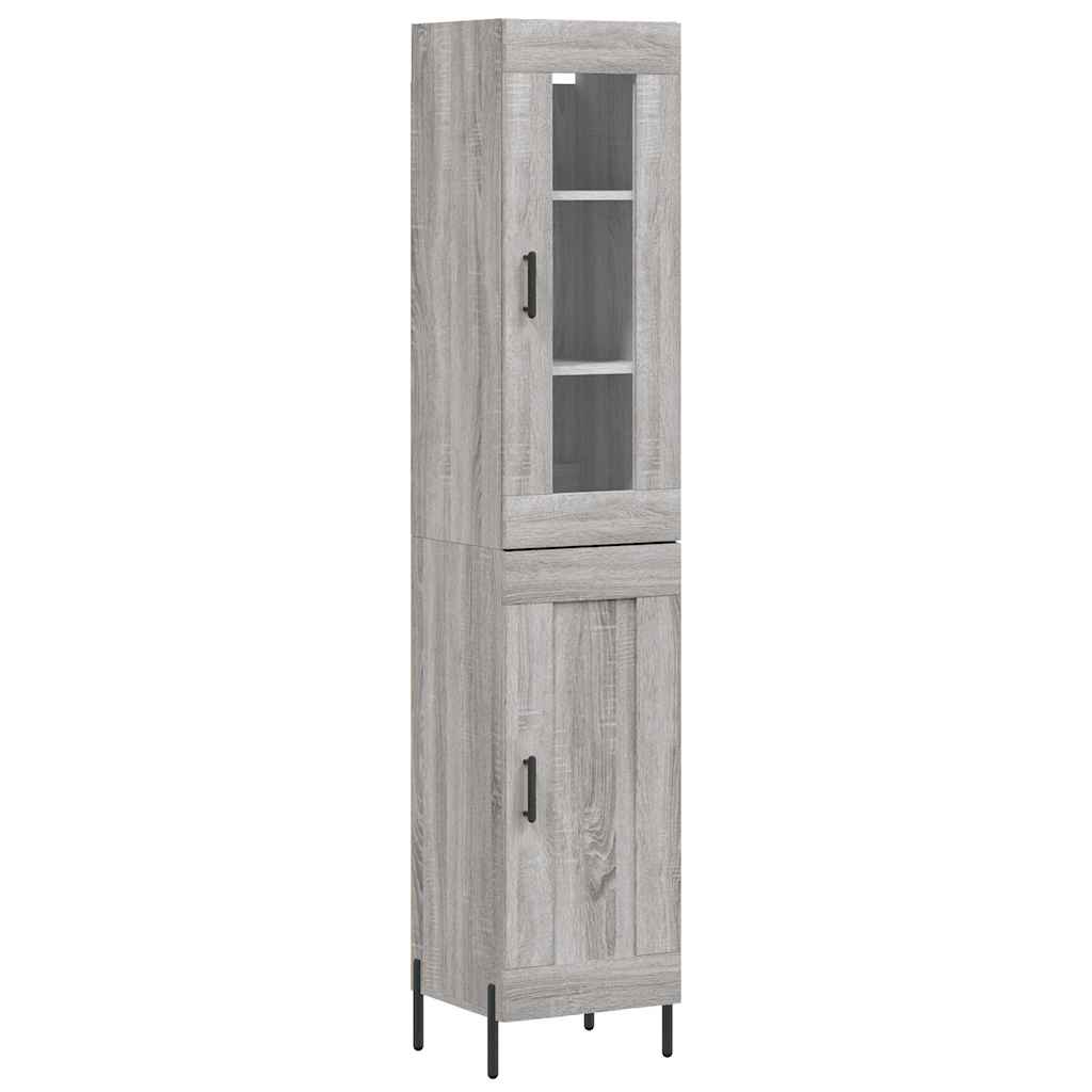 Μπουφές Sonoma Γκρι 34,5 x 34 x 180 εκ. από Επεξεργασμένο Ξύλο