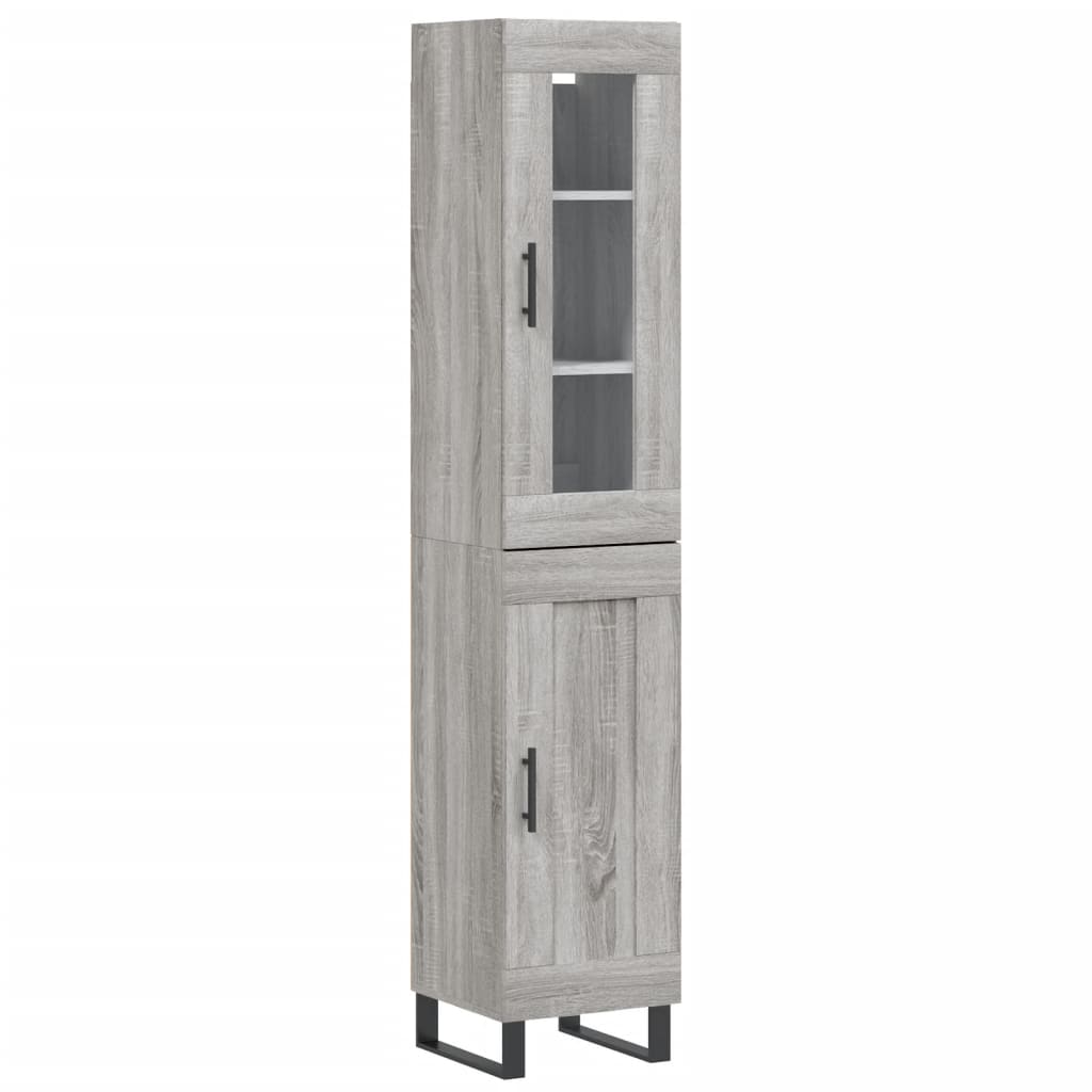 Μπουφές Sonoma Γκρι 34,5 x 34 x 180 εκ. από Επεξεργασμένο Ξύλο