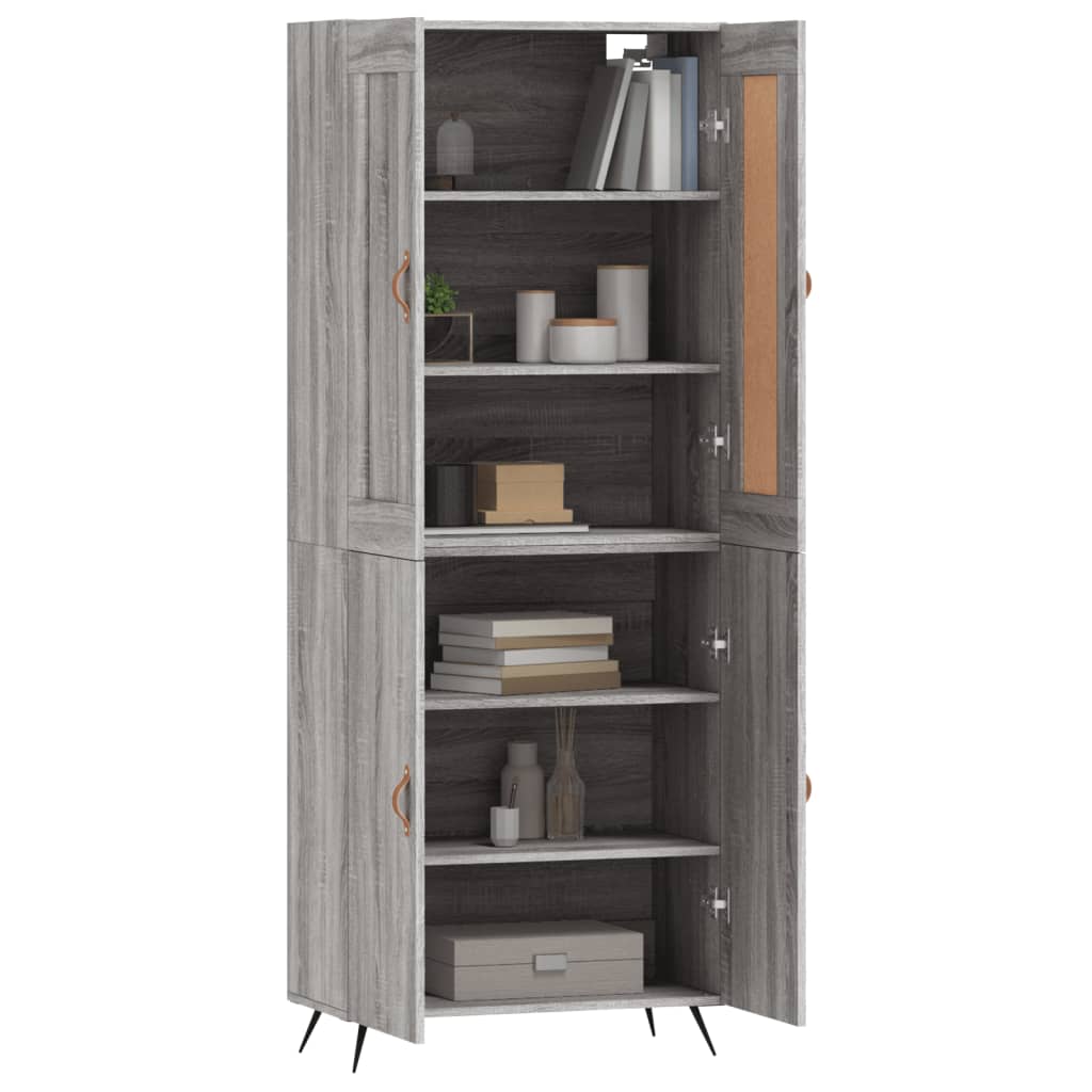 Ντουλάπι Γκρι Sonoma 69,5 x 34 x 180 εκ. Επεξεργασμένο Ξύλο
