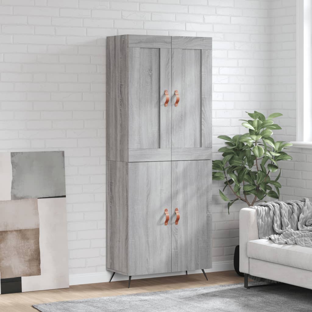 Ντουλάπι Γκρι Sonoma 69,5 x 34 x 180 εκ. Επεξεργασμένο Ξύλο
